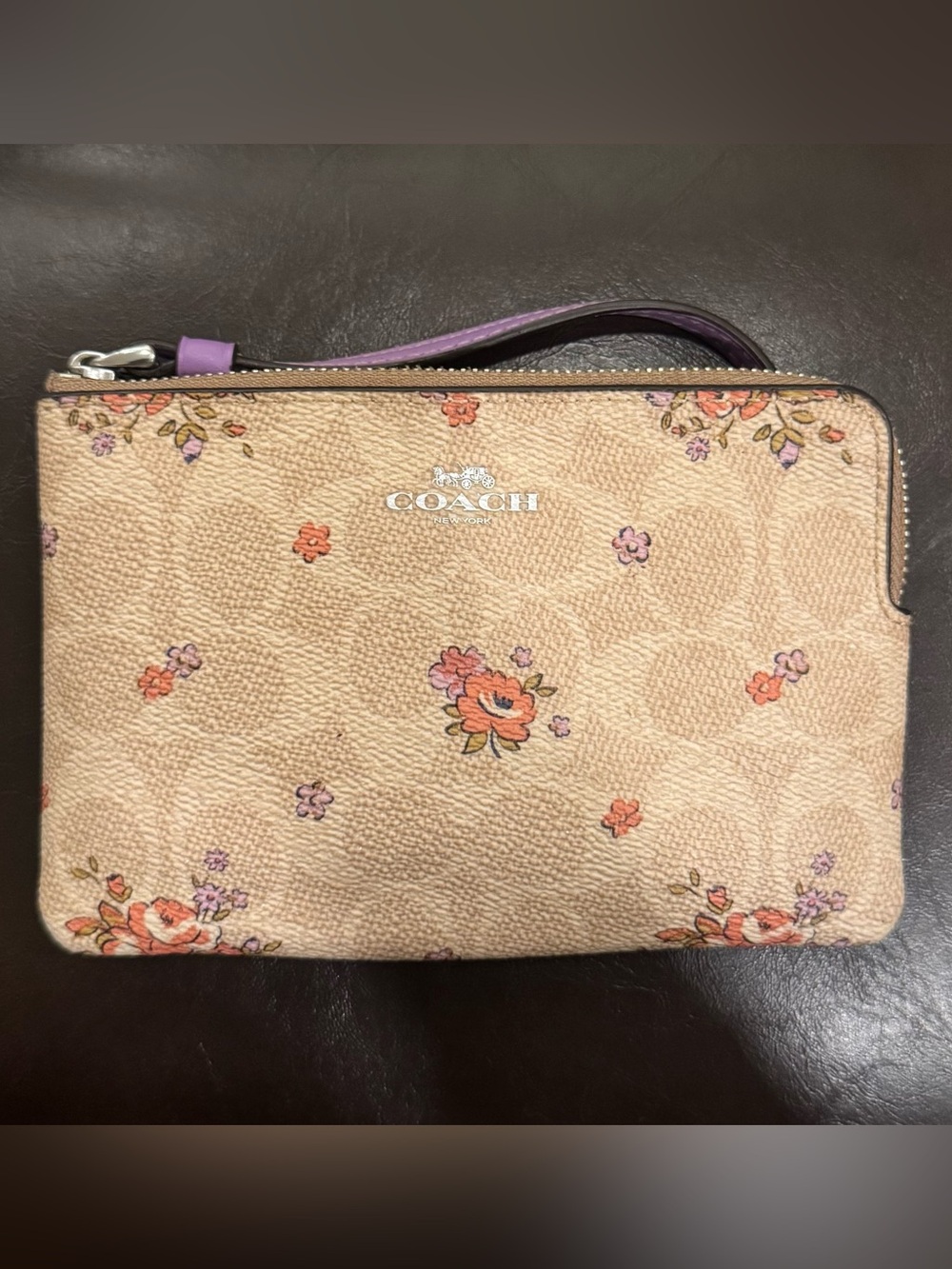 Coach Corner Zip Wristlet